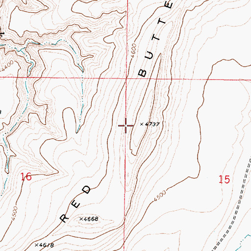 Topographic Map of Red Butte, OR