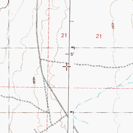 Topographic Map of Red Mountain Creek, OR