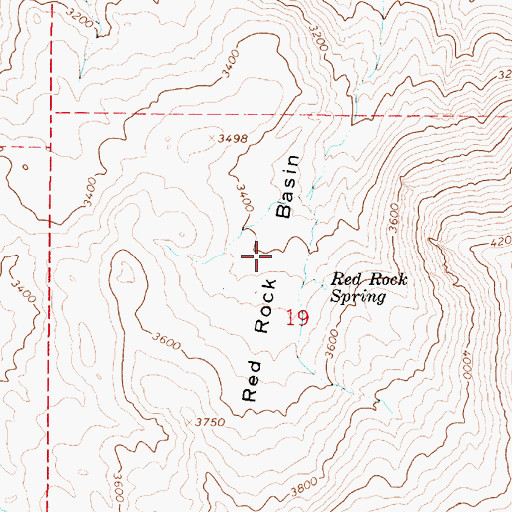Topographic Map of Red Rock Basin, OR