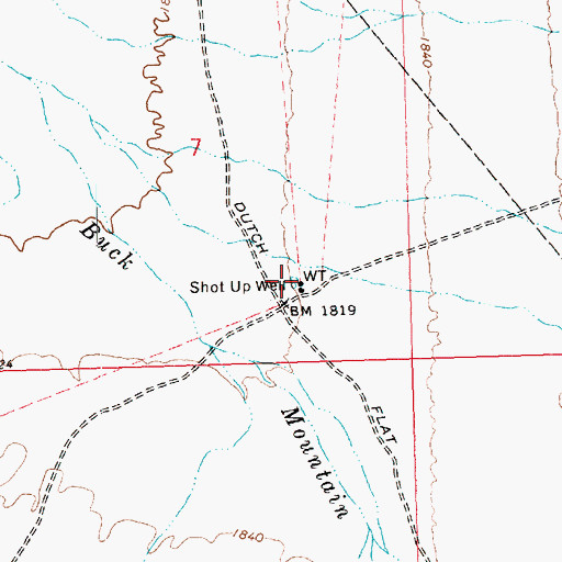 Topographic Map of Shot Up Well, AZ