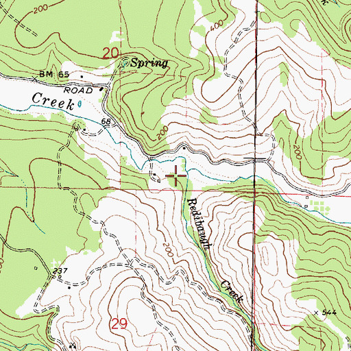 Topographic Map of Redibaugh Creek, OR