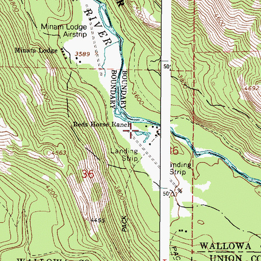 Topographic Map of Reds Horse Ranch, OR