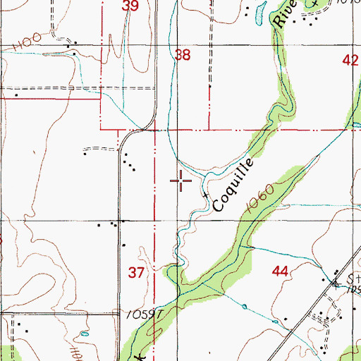 Topographic Map of Reed Creek, OR
