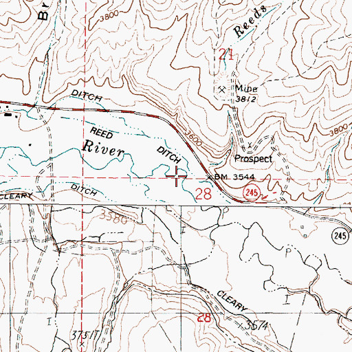 Topographic Map of Reeds Creek, OR