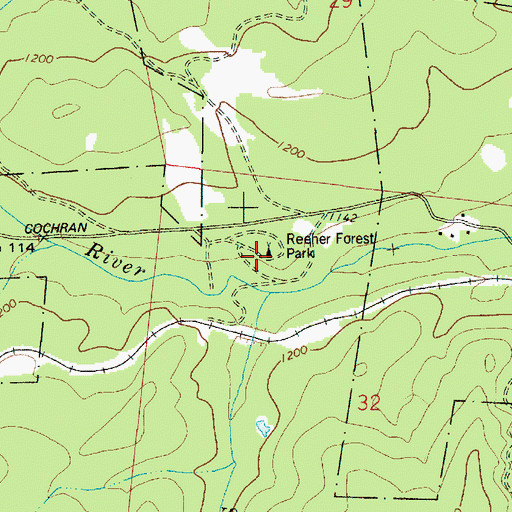 Topographic Map of Reehers Camp, OR