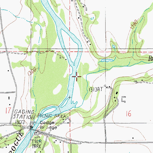 Topographic Map of Reese Creek, OR