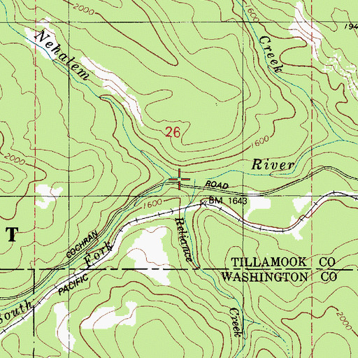 Topographic Map of Reliance Creek, OR
