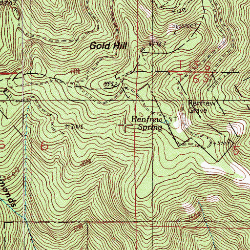 Topographic Map of Renfrew Spring, OR