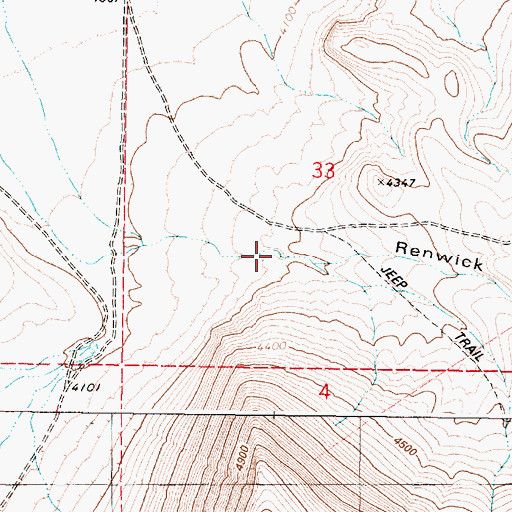 Topographic Map of Renwick Canyon, OR
