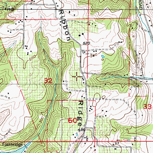 Topographic Map of Ribbon Ridge, OR