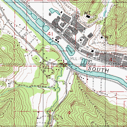 Topographic Map of Rice Creek, OR