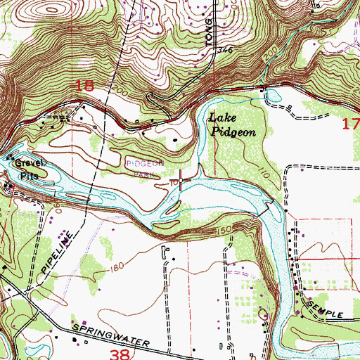 Topographic Map of Richardson Creek, OR