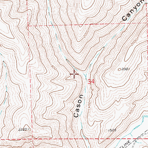Topographic Map of Richmond Canyon, OR