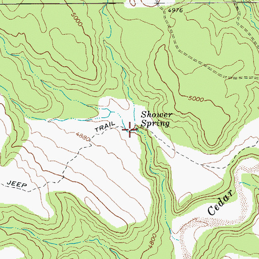 Topographic Map of Shower Spring, AZ