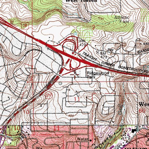Topographic Map of Ridgewood Park, OR