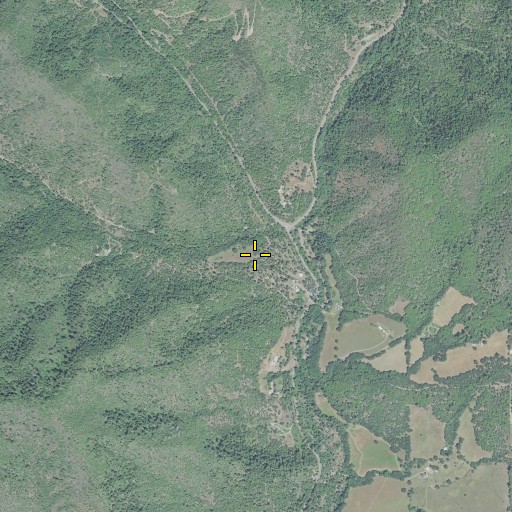 Aerial/Satellite Image of Right Fork Sardine Creek, OR