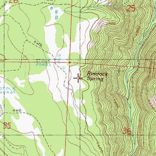 Topographic Map of Rimrock Spring, OR