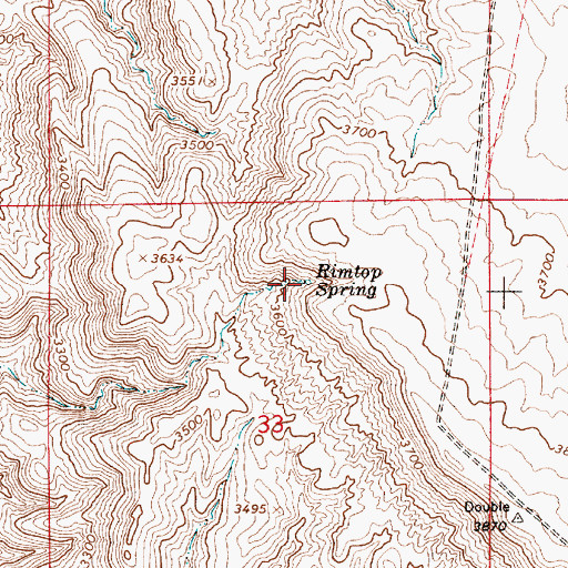 Topographic Map of Rimtop Spring, OR