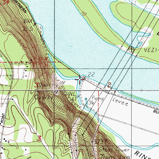 Topographic Map of Rinearson Slough, OR