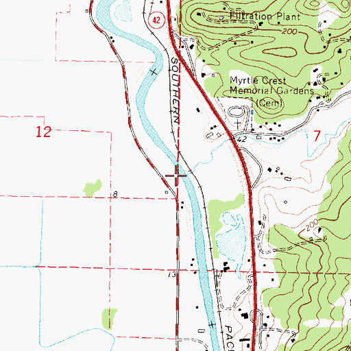 Topographic Map of Rink Creek, OR