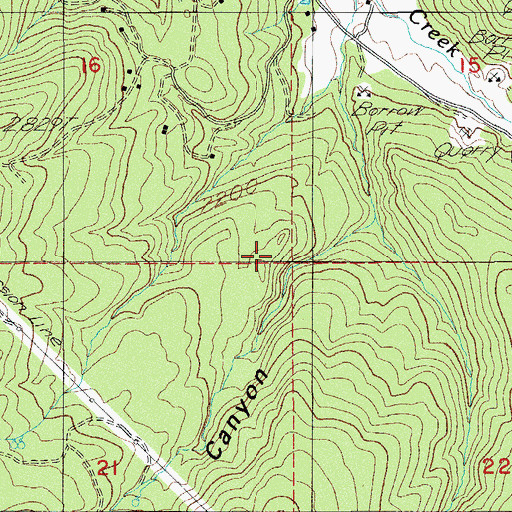 Topographic Map of Rio Canyon, OR