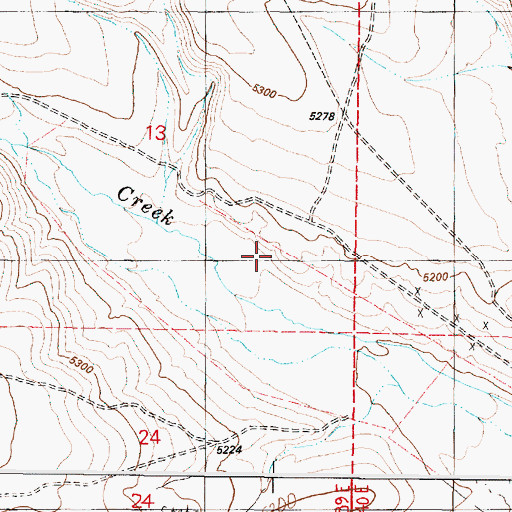 Topographic Map of Riser Creek, OR