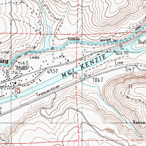Topographic Map of Ritchie Creek, OR