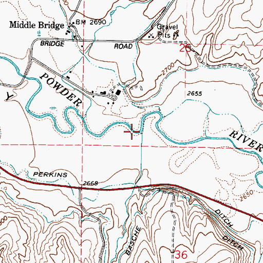 Topographic Map of Ritter Creek, OR