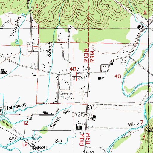 Topographic Map of Riverdale School (historical), OR