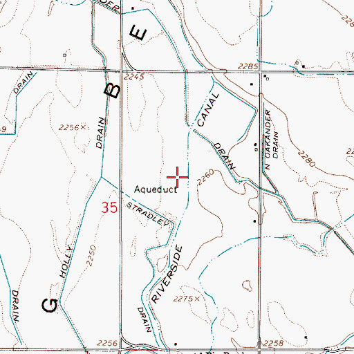 Topographic Map of Riverside Canal, OR