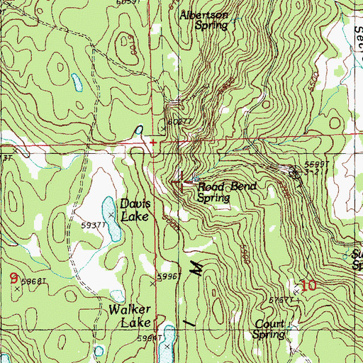 Topographic Map of Road Bend Spring, OR