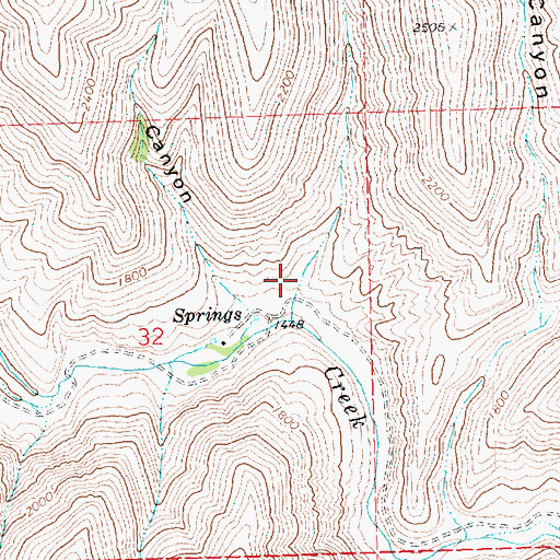 Topographic Map of Road Canyon, OR