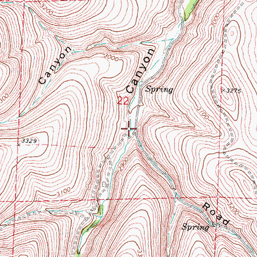 Topographic Map of Road Canyon, OR