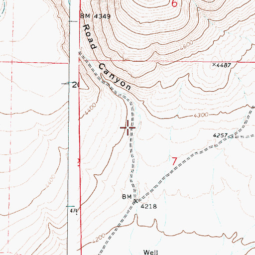 Topographic Map of Road Canyon, OR