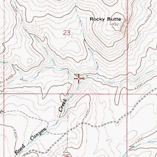 Topographic Map of Road Canyon Creek, OR