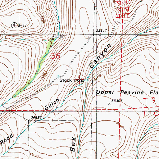 Topographic Map of Road Gulch, OR