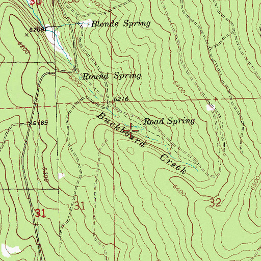 Topographic Map of Road Spring, OR