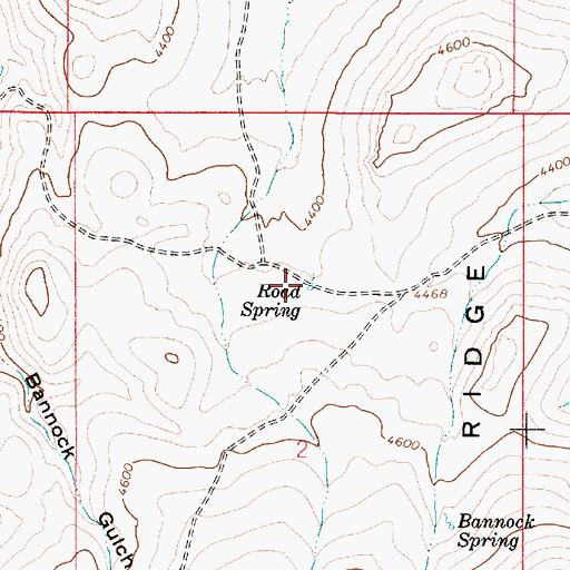 Topographic Map of Road Spring, OR
