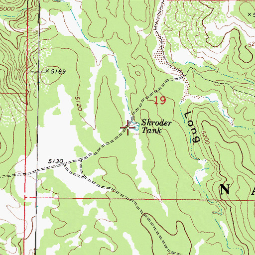 Topographic Map of Shroder Tank, AZ