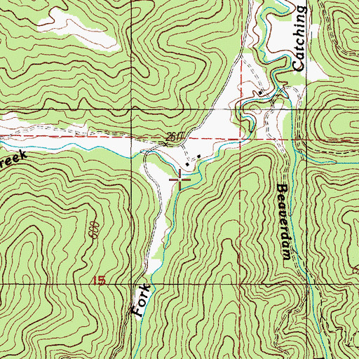 Topographic Map of Roberts Creek, OR