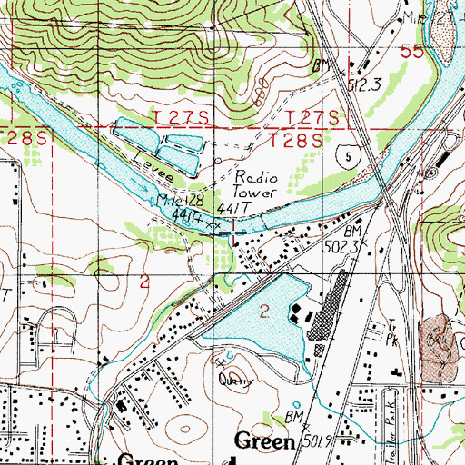Topographic Map of Roberts Creek, OR