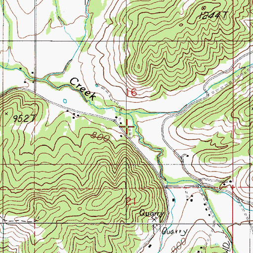 Topographic Map of Roberts Creek School (historical), OR