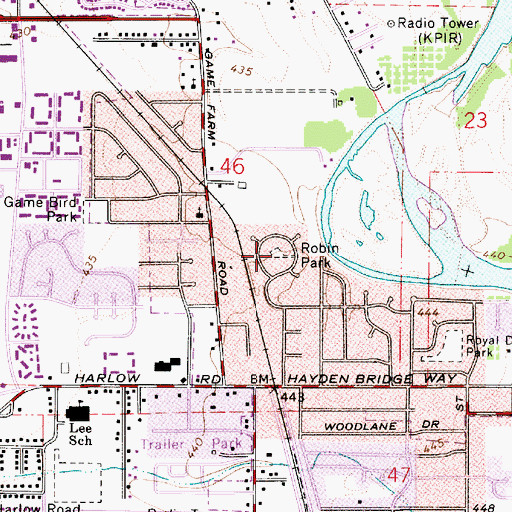 Topographic Map of Robin Park, OR