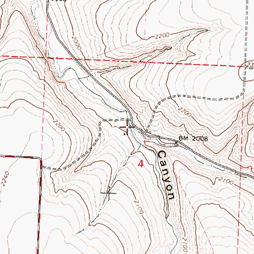 Topographic Map of Robinson Canyon, OR