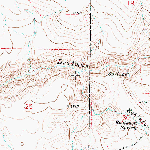 Topographic Map of Robinson Creek, OR