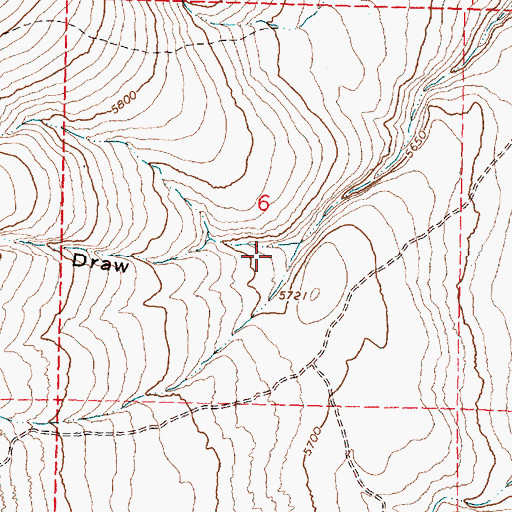 Topographic Map of Robinson Draw, OR