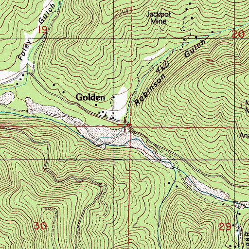 Topographic Map of Robinson Gulch, OR