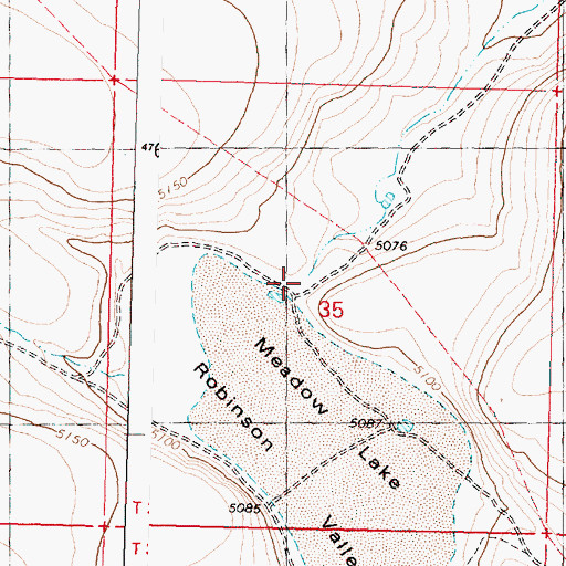 Topographic Map of Robinson Valley, OR