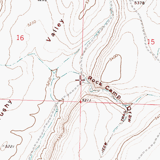Topographic Map of Rock Camp Draw, OR