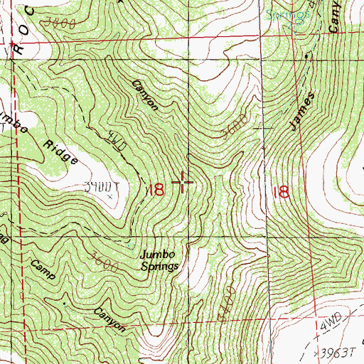 Topographic Map of Rock Canyon, OR